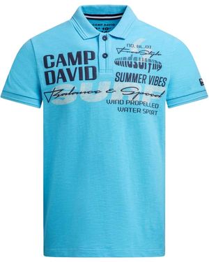 Camp David Poloshirt - Blauw