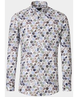 Venti Business Hemd Lange Mouw B.D. Modern Fit 154411700/100 - Blauw