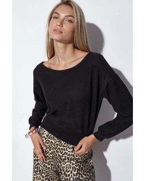 Busem Cropped Crew Neck Sweatshirt - Black