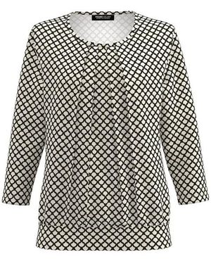 FRANK WALDER Blouse Korte Mouw Nos726423 - Zwart