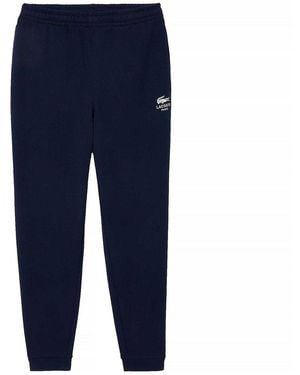 Lacoste Katoenen Tapered Sweatbroek Voor Volwassenen - Blauw