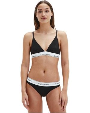 Calvin Klein Lichtgewicht, Moderne Slipjes Van Katoenmix Voor - Zwart