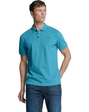 No Excess Polo Pique Solid Stretch Seablue - Blauw
