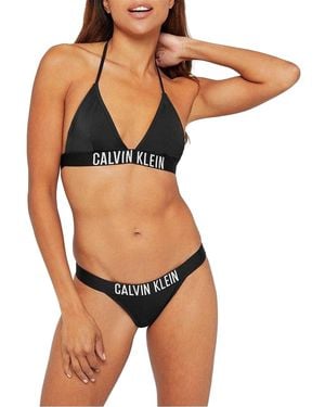 Calvin Klein Bikinitop Met Driehoekige Cups Voor - Zwart