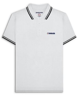 Lambretta Poloshirt Met Tip Zwart) - Blauw