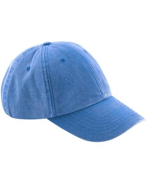 BEECHFIELD® Laag Profiel Vintage Denim-Look Cap (Vintage Korenbloem) - Blauw