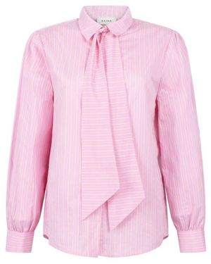 Aaiko Blouse Lange Mouw Fenne Colored Str - Roze