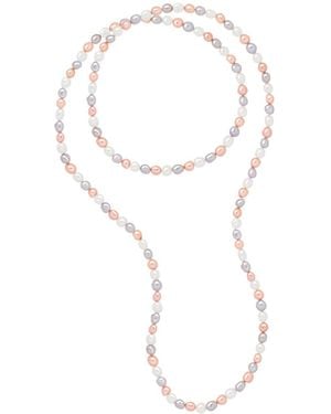 Ateliers Saint Germain Long Necklace Opera Of Real Cultured Freshwater Pearls Baroque 8-9 Mm - White