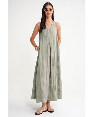 MixRay V-Neck Maxi Dress - Multicolour