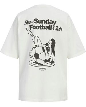 Jack & Jones Jxmillow Loose Ss Tee Jrs Stydss26 - Wit