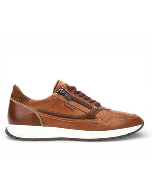 Pikolinos Leather Easy Wear Trainer Trainers Shoes - Brown