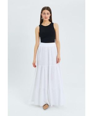 MixRay Maxi Katoenen Rok - Wit