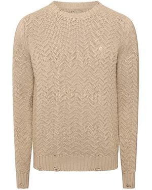 Replay Knitted Crewneck Sweatshirt - Natural