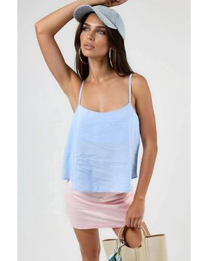 Busem Square Neck Crop Top - Blue