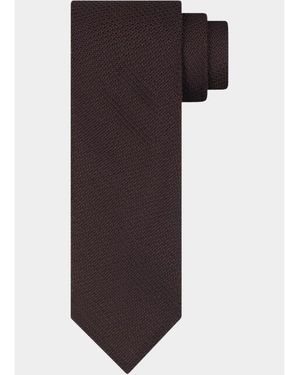 Profuomo Stropdas Tie Silk Woven Ppwa10011/B - Bruin