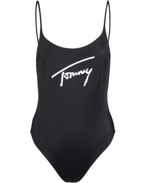 Tommy Hilfiger Logo-Eendelig Badpak - Zwart
