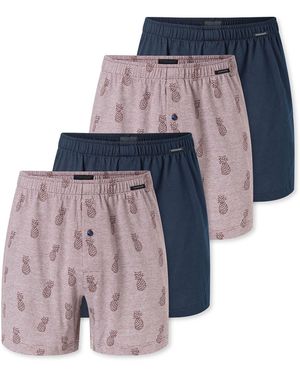Schiesser Mannen Bokser Boxershorts - Blauw