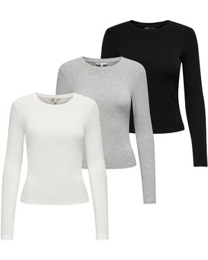 ONLY Lange Mouw - Grijs