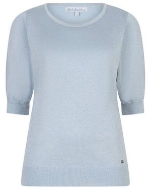Red Button Top Korte Mouw Srb4880 Sweet - Blauw