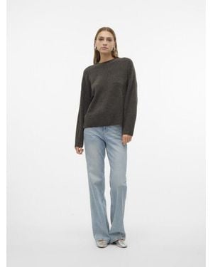 Vero Moda Vmboom Ls O-Neck Pullover Ga Noos - Bruin