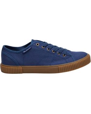 Ben Sherman Canvas Trainers (Marine) - Blauw