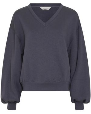 Moss Copenhagen Mschbrionna Ima Q V Sweatshirt - Blauw
