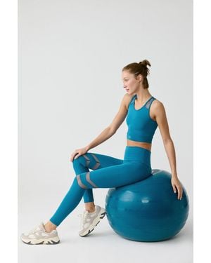 Grimelange High Waist Skinny Leggings - Blue