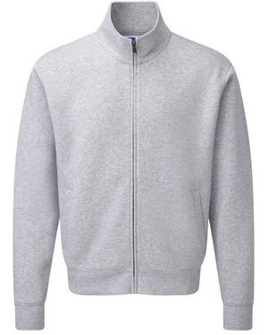 Russell Russell Authentiek Sweatjack (Lichte Oxford Heide) - Grijs