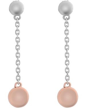 Orphelia 'Aurelie' 925 Sterling Drop Earrings - White