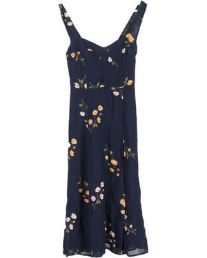 Reformation Fulton Midi-Jurk Met Bloemenprint - Blauw
