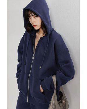 Busem Overmaatse Gewatteerde Zip Jacket - Blauw