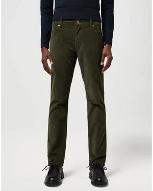 Wrangler Greensboro Regular-Fit Corduroy Forest Night - Groen