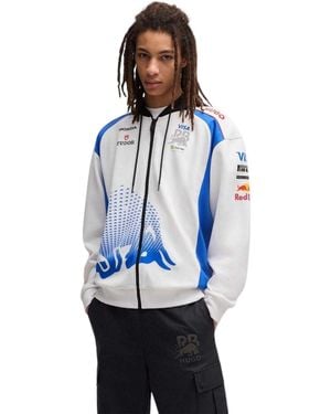 HUGO 2025 Oracle Bull Racing Fleece-Top - Blauw