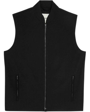Lyle & Scott Effen Volledige Zip Gilet (Lak) - Zwart