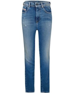 DIESEL Slandy Denim Straight Jeans Met Hoge Taille Voor (Blauwe Denim)