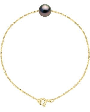 Ateliers Saint Germain Bracelet Real Cultured Tahiti Pearl Passing Through Round 8-9 Mm - Metallic