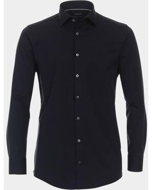 Venti Business Hemd Lange Mouw Kent Modern Fit Jerseyflex 1239600/102 - Blauw