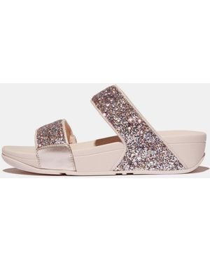 Fitflop Fit Flop Lulu Multi-Tonal Glitter Sliders - Pink
