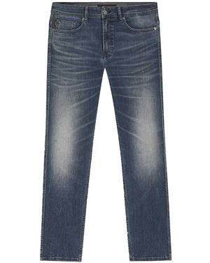 BOSS Herenjeans Van Delaware Denim, Slim Fit, Middelhoge Taille (Marine) - Blauw