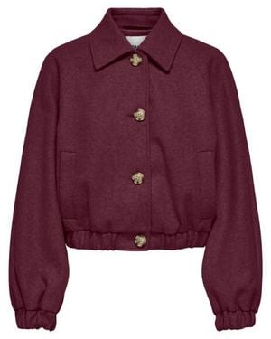 ONLY Onlnancy Life Collar Jacket Cc Otw Bordeaux - Paars