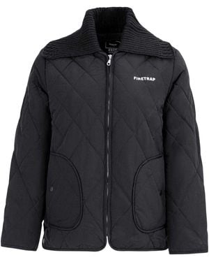 Firetrap Gewatteerde Relaxed Fit Jacket - Zwart