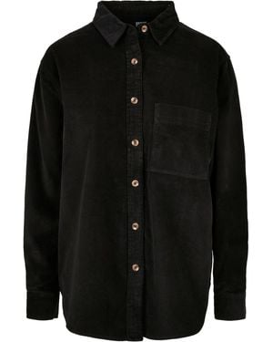 Urban Classics Corduroy Oversized Shirt - Zwart
