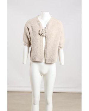 Nukus Jip Cardigan Flower Vesten Nkf05026 - Wit