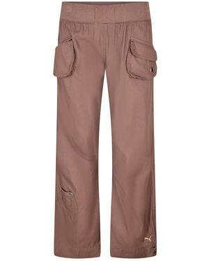 PUMA Vrouwen Woven Relaxed Fit Wandeling Broek - Bruin