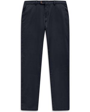 Bugatti Herren Chino Modern Fit Broek Van Katoen-Stretch - Blauw