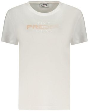 Freddy Blauw Katoenen T-Shirt - Wit