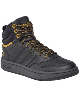 adidas Hoops 3.0 Mid Cut Winter Basketbalschoenen - Zwart