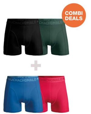 MUCHACHOMALO 2+2-Pack Boxershorts - Meerkleurig