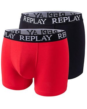 Replay Boxershorts Voor (Set Van 2) /Zwart) - Rood