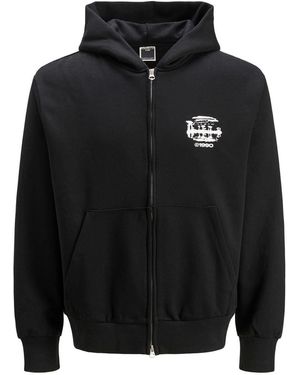 Jack & Jones Jack And Jones Graphic Print Regular Volledige Rits Hoodie - Zwart